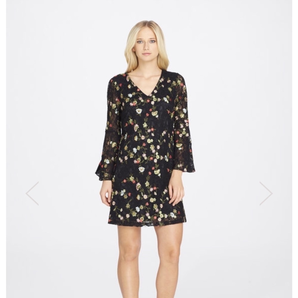 Tahari Arthur Levine Floral Embroidered ornate dress size 8